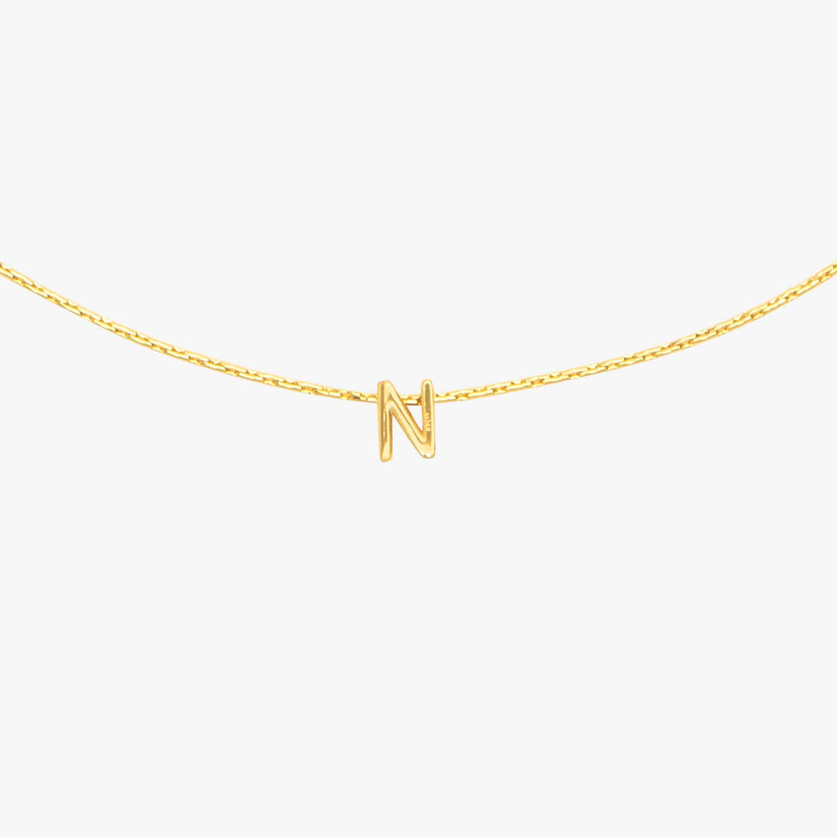 Snake Chain Alphabet Necklace